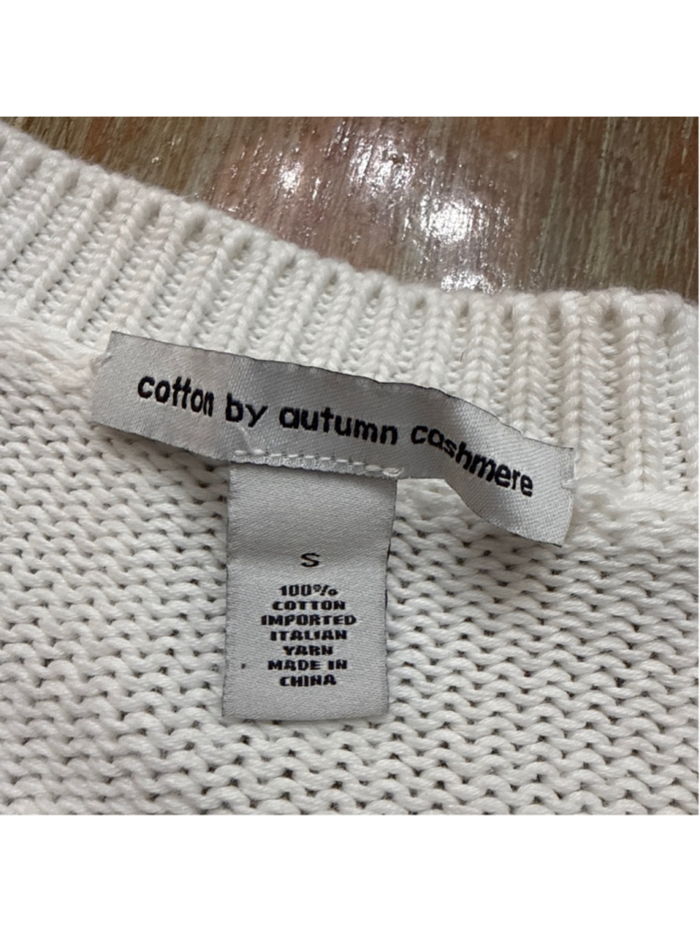 Cotton by Autumn Cashmere Floral Argyle Knit Sweater Size Small Italian Yarn - Picture 8 of 11